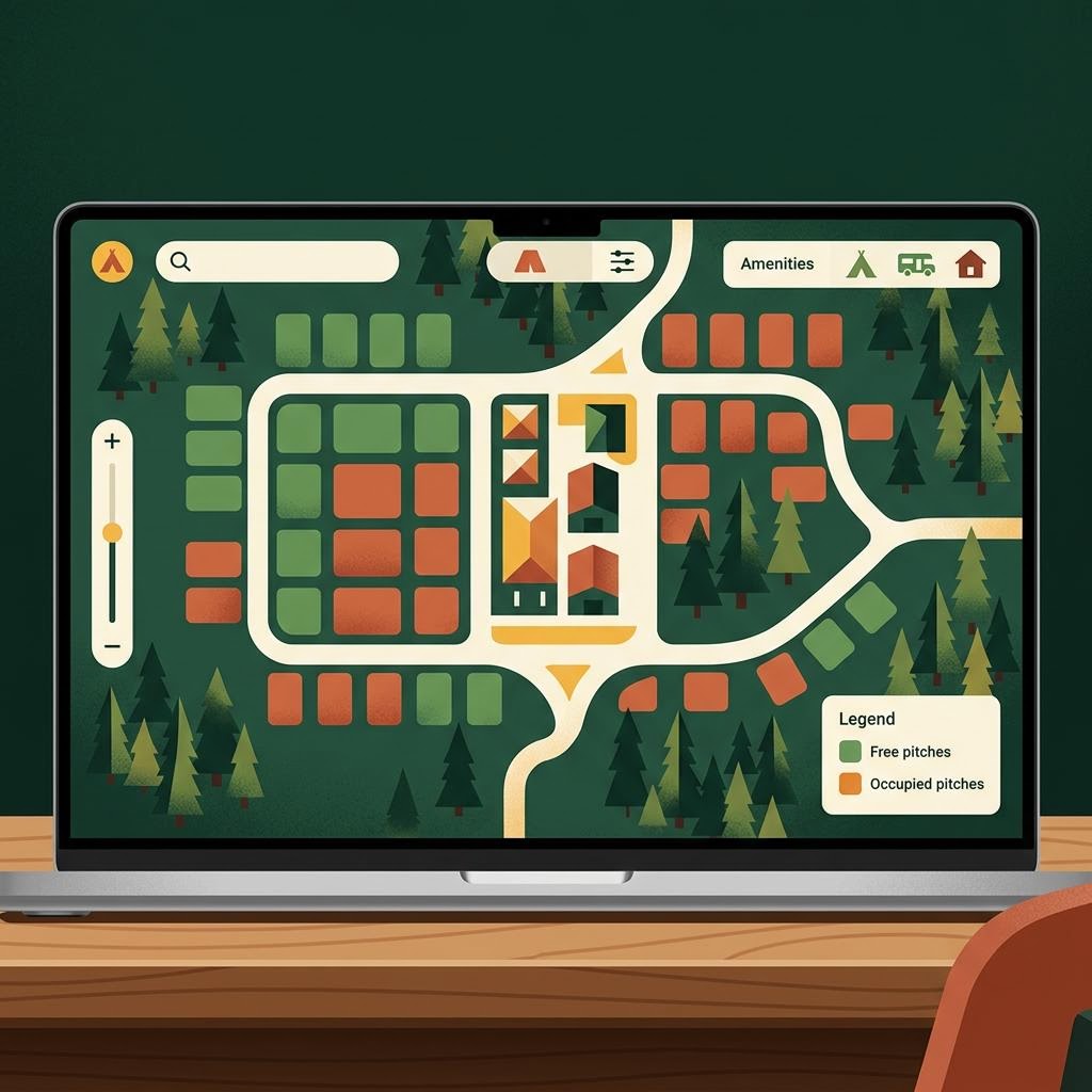 Booking engine per campeggi con mappa interattiva